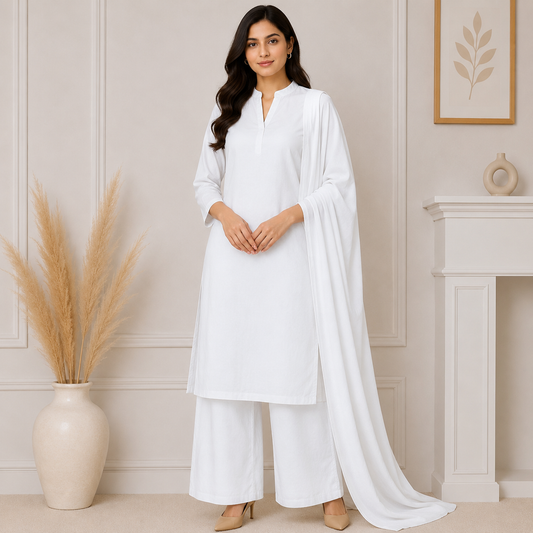 Buy White Viscose Rayon Cotton Fabric