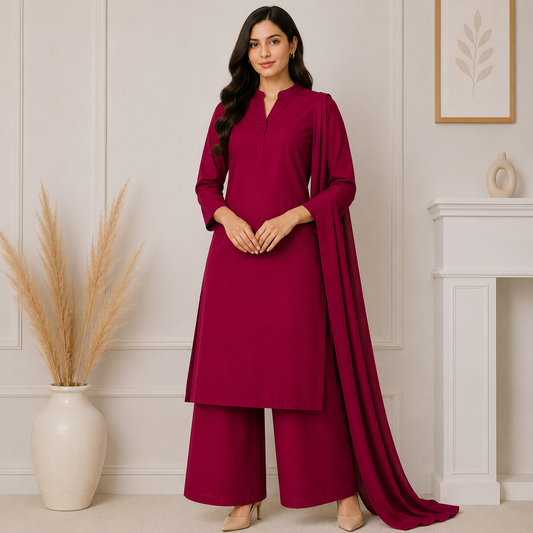 Buy Mehroon Light Viscose Rayon Cotton Fabric