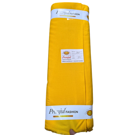 Yellow Pranjul Rayon Cotton Fabric