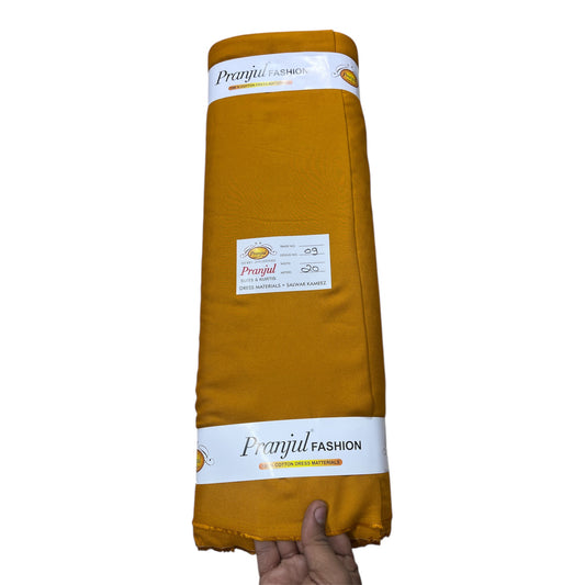 Mustard Dark Pranjul Rayon Cotton Fabric
