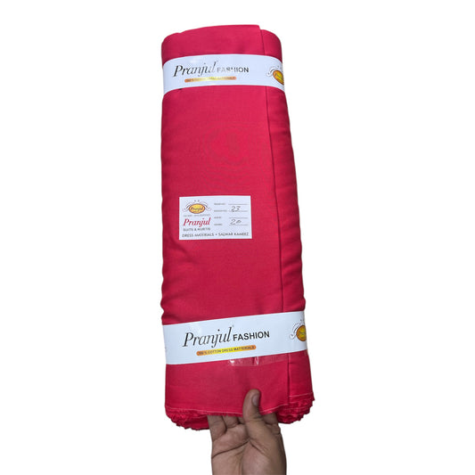 Gajri Pranjul Rayon Cotton Fabric