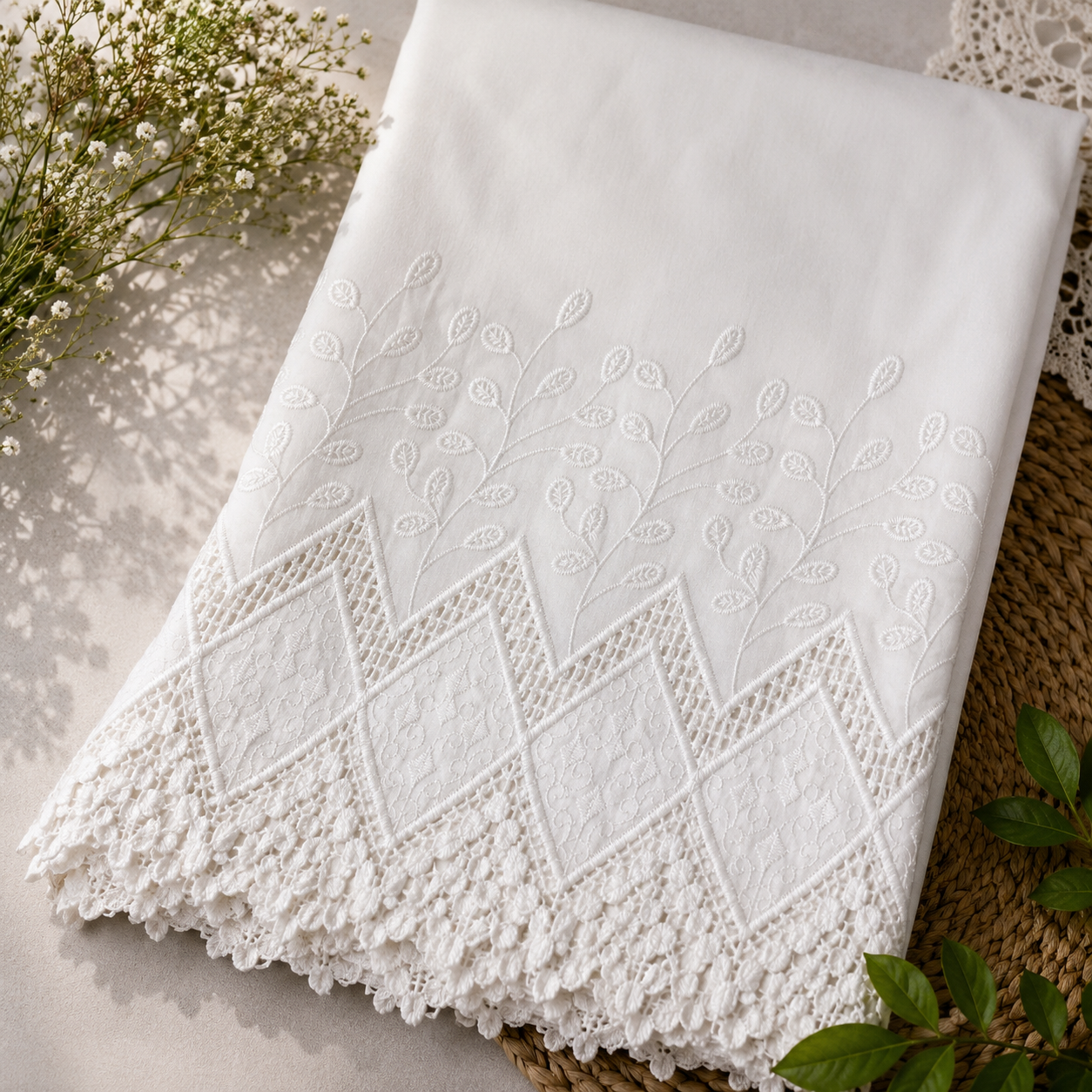 Buy Combo Black Base White Heart Kadai with Apliq Plazo Fabric