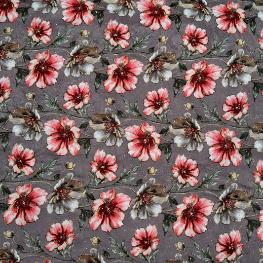 Buy Combo Floral Rayon Print Diamond with Apliq Plazo Fabric 041