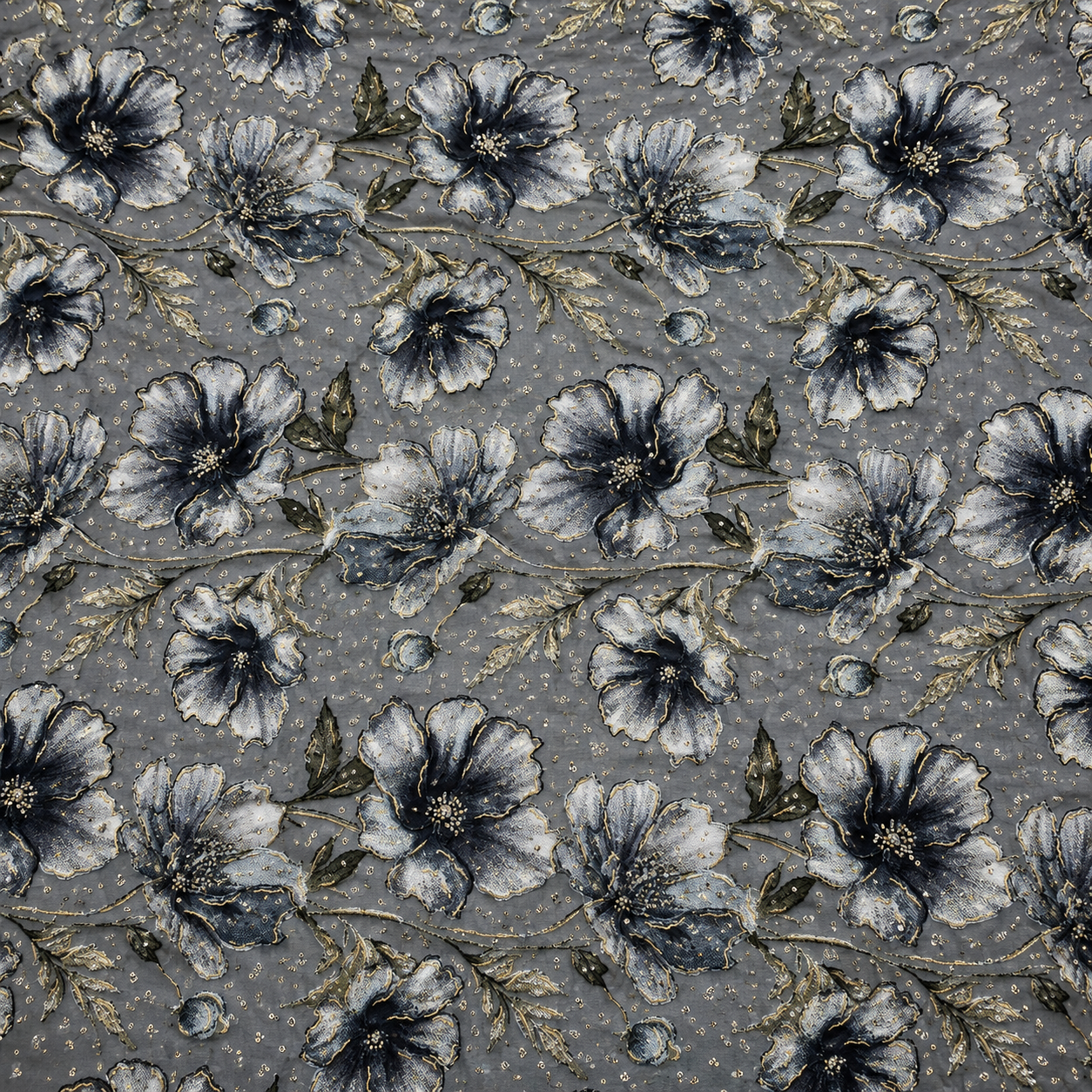 Buy Combo Floral Rayon Print Diamond with Apliq Plazo Fabric 044