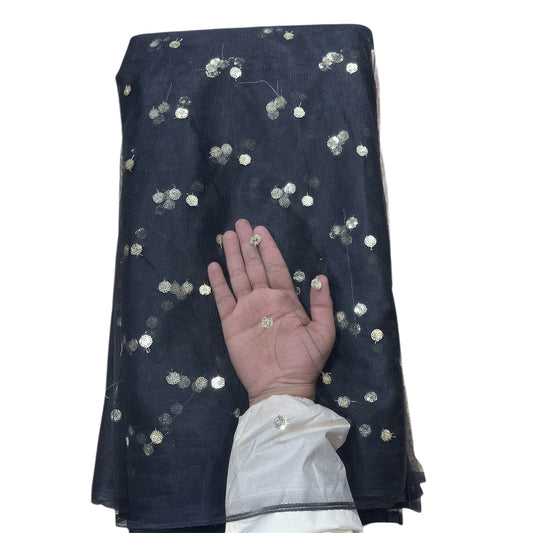 Black Butti Net Fabric