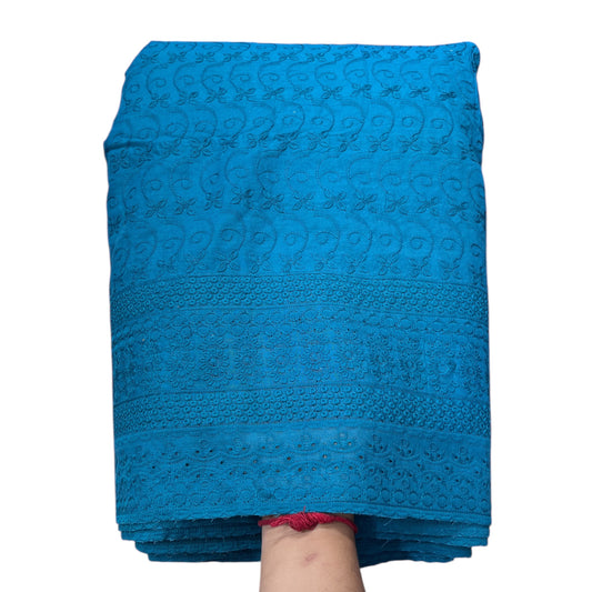Poly Cotton Chikankari Fabric