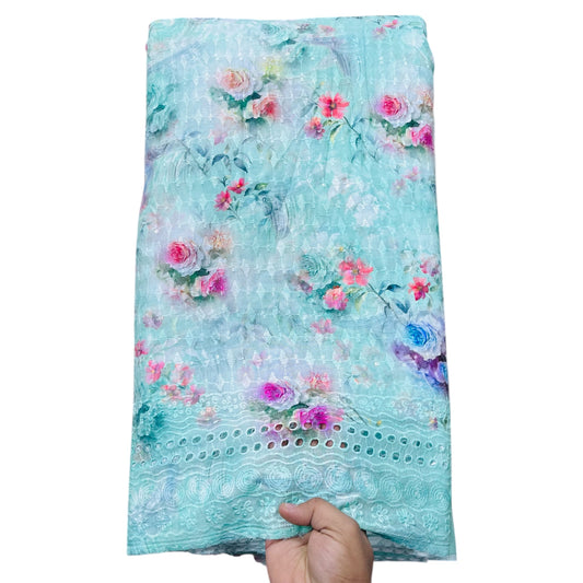 Cotton Digital Chikankari Fabric