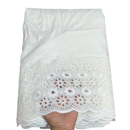 Cotton Chikankari Plazo Fabric