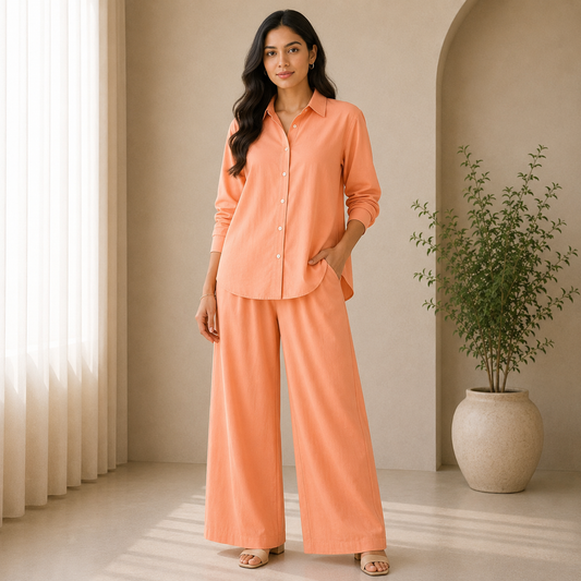 Buy Peach Jaam Cotton Fabric