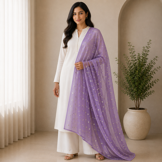 Buy Pyazi Butti Net Fabric