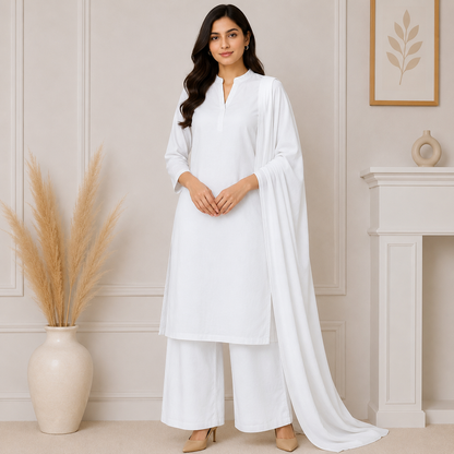 Buy White Viscose Rayon Cotton Fabric