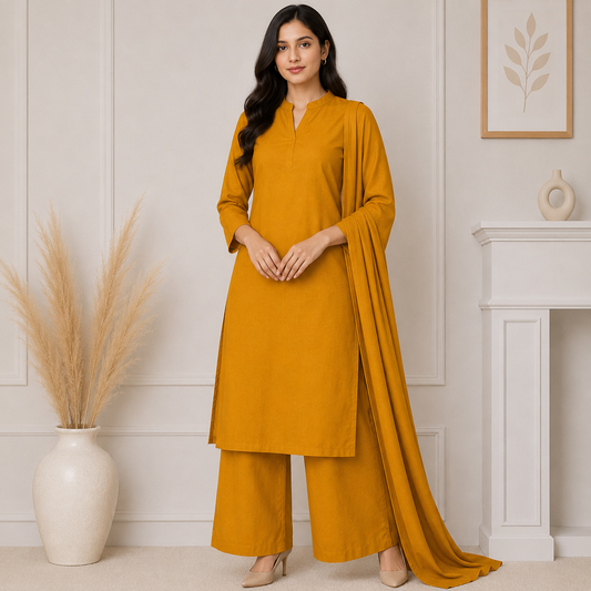 Buy Mustard Light Viscose Rayon Cotton Fabric
