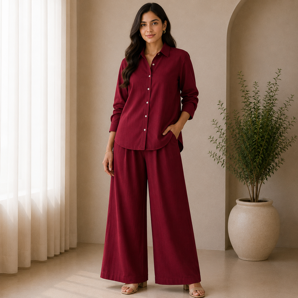 Buy Mehroon Jaam Cotton Fabric