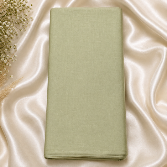 Buy Pista Green Poly Cotton Fabric