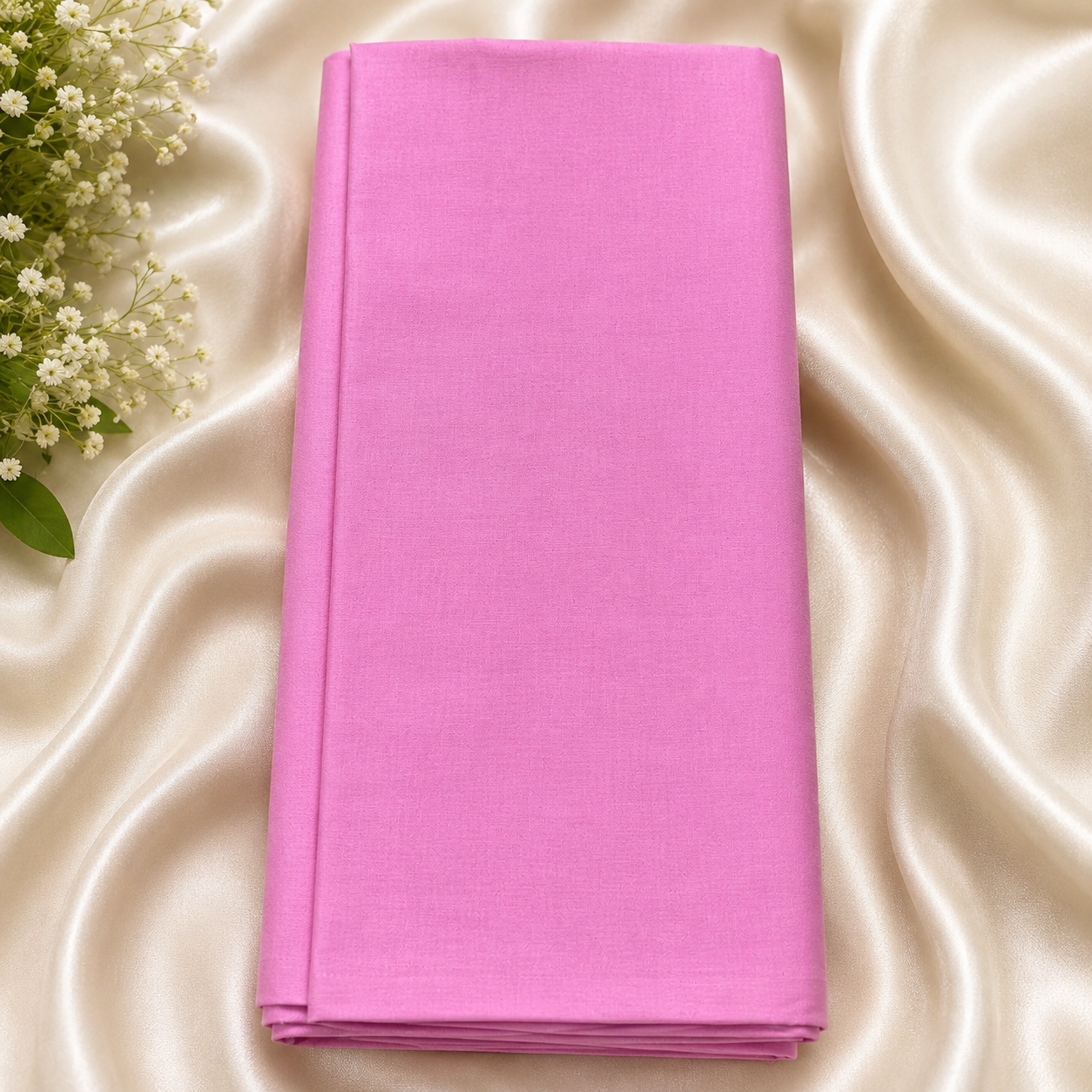 Buy Baby Pink Poly Cotton Fabric