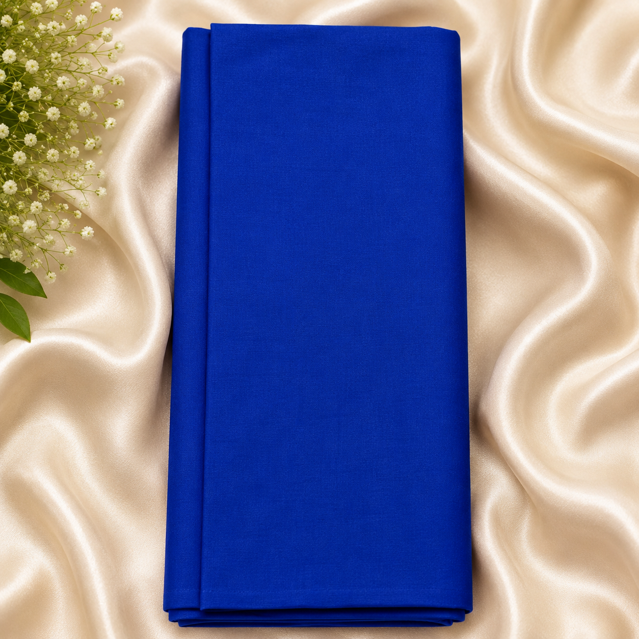 Buy Royal Blue Poly Cotton Fabric