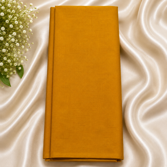Buy Mustard Poly Cotton Fabric