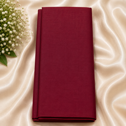 Buy Mehroon Poly Cotton Fabric
