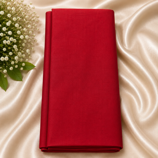 Buy Red Poly Cotton Fabric