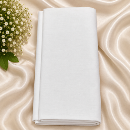 Buy White Poly Cotton Fabric