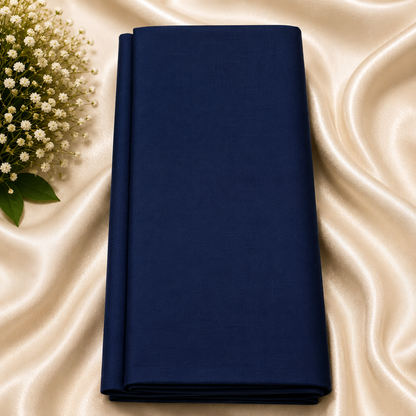 Buy Navy Blue Poly Cotton Fabric