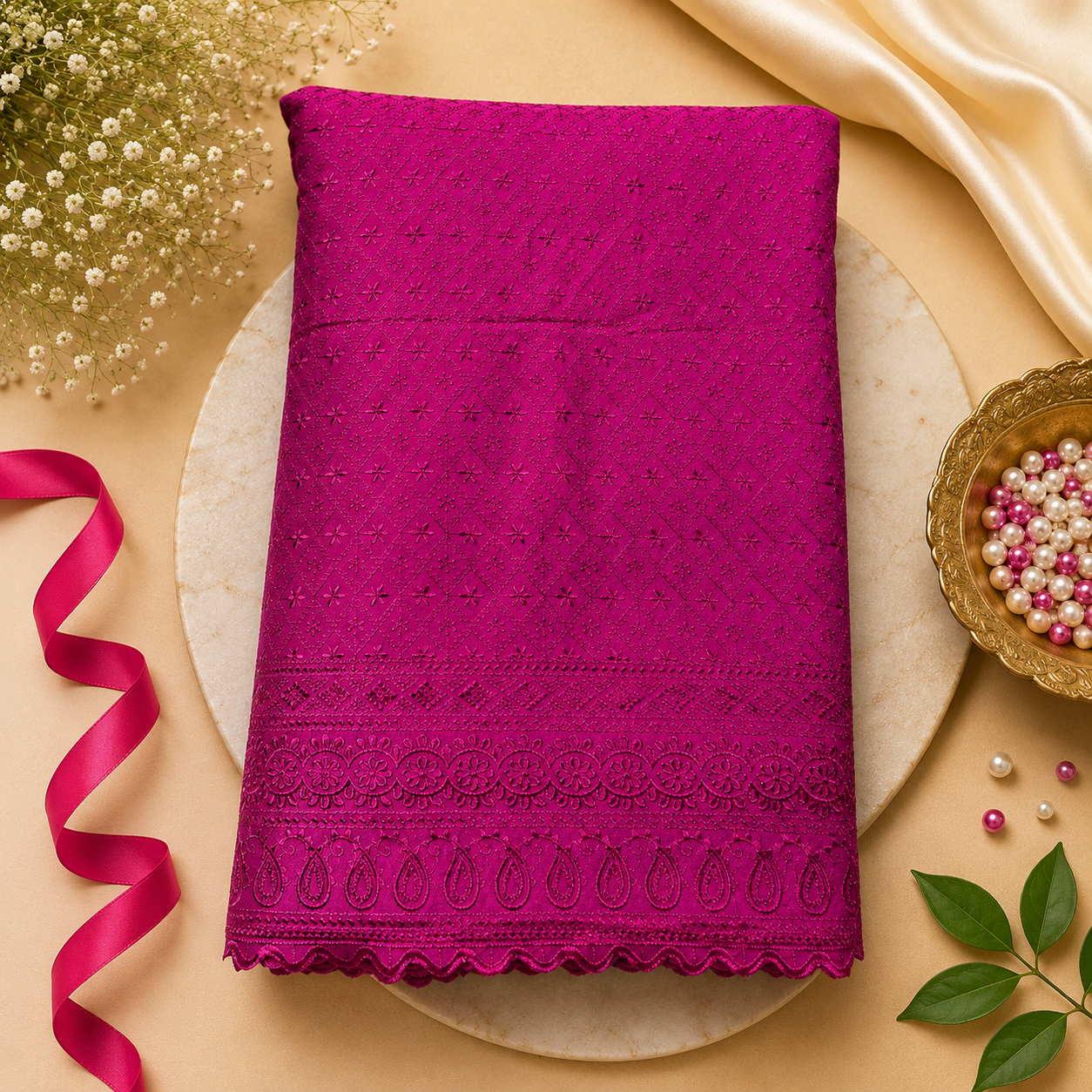 Buy Rani Rayon Embroidery Fabric