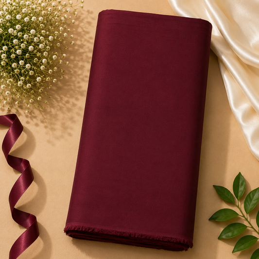 Buy Mehroon Dark Viscose Rayon Cotton Fabric