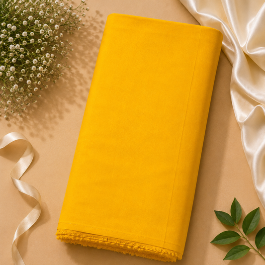 Buy Yellow Viscose Rayon Cotton Fabric