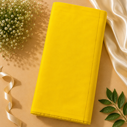Buy Lemon Yellow Viscose Rayon Cotton Fabric
