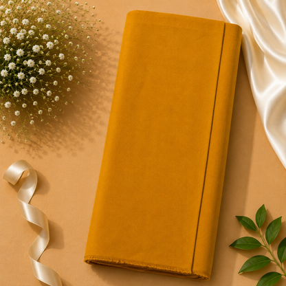 Buy Mustard Light Viscose Rayon Cotton Fabric