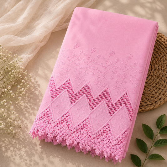 Buy Pink Color Apliq Plazo Chikankari Fabric