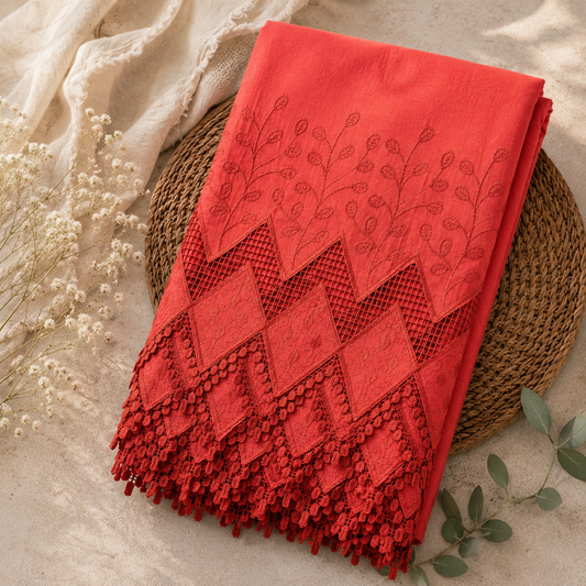 Buy Copper Color Apliq Plazo Chikankari Fabric