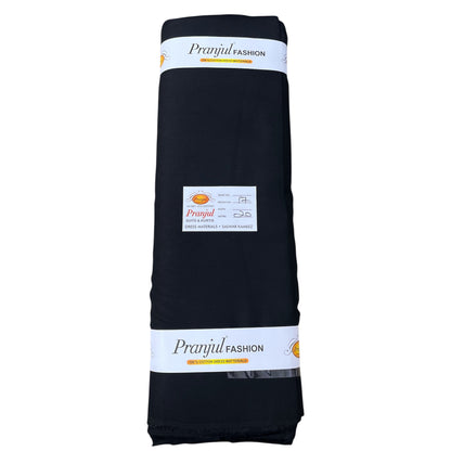 Buy Black Pranjul Rayon Cotton Fabric