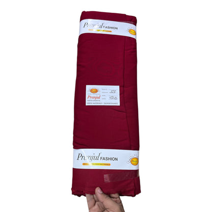 Mehroon Light Pranjul Rayon Cotton Fabric