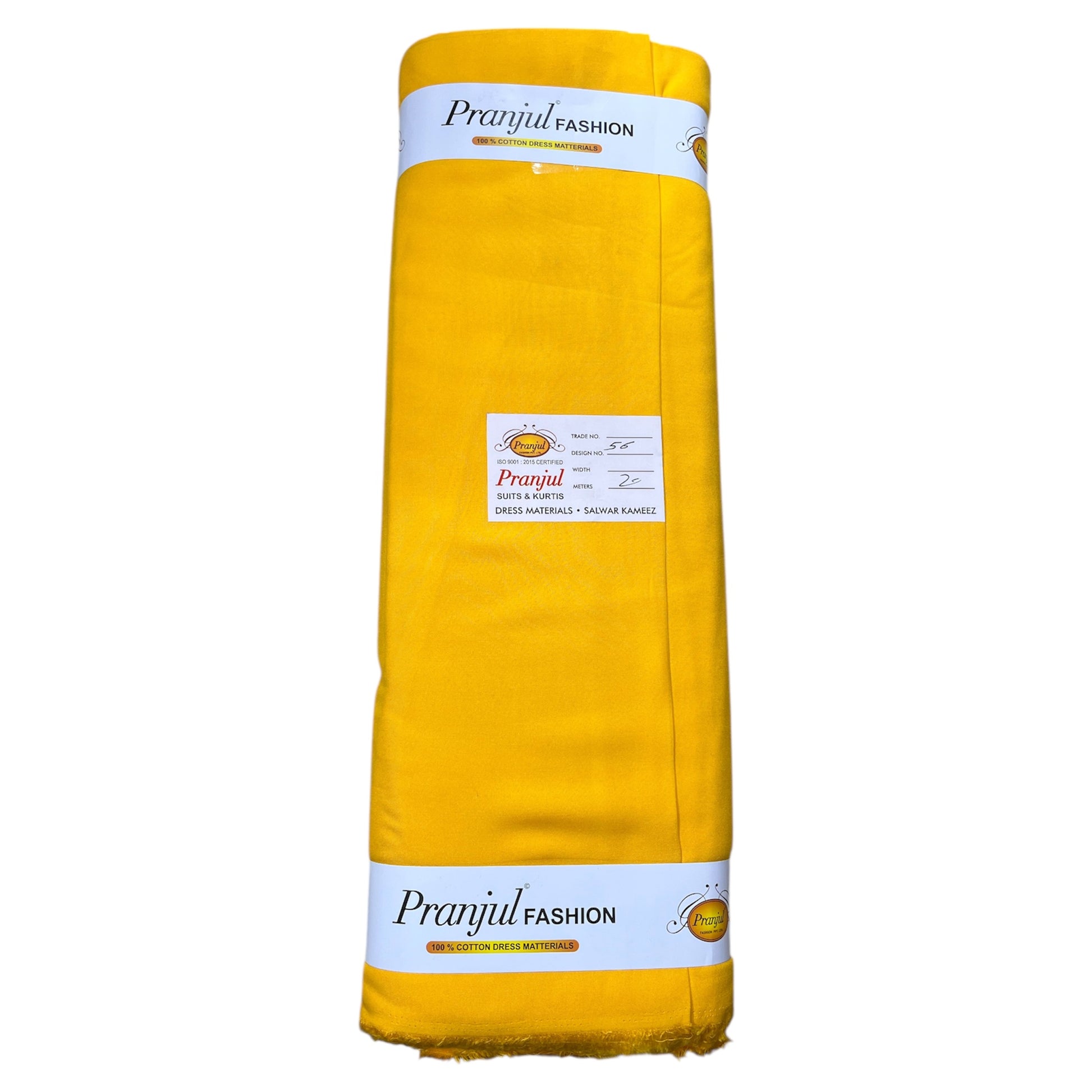 Yellow Pranjul Rayon Cotton Fabric