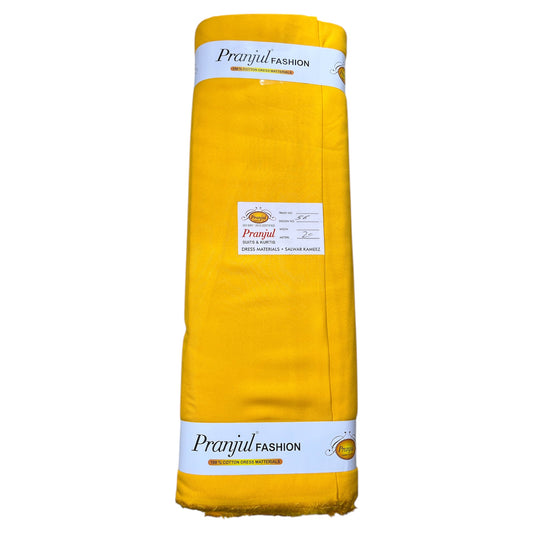 Yellow Pranjul Rayon Cotton Fabric