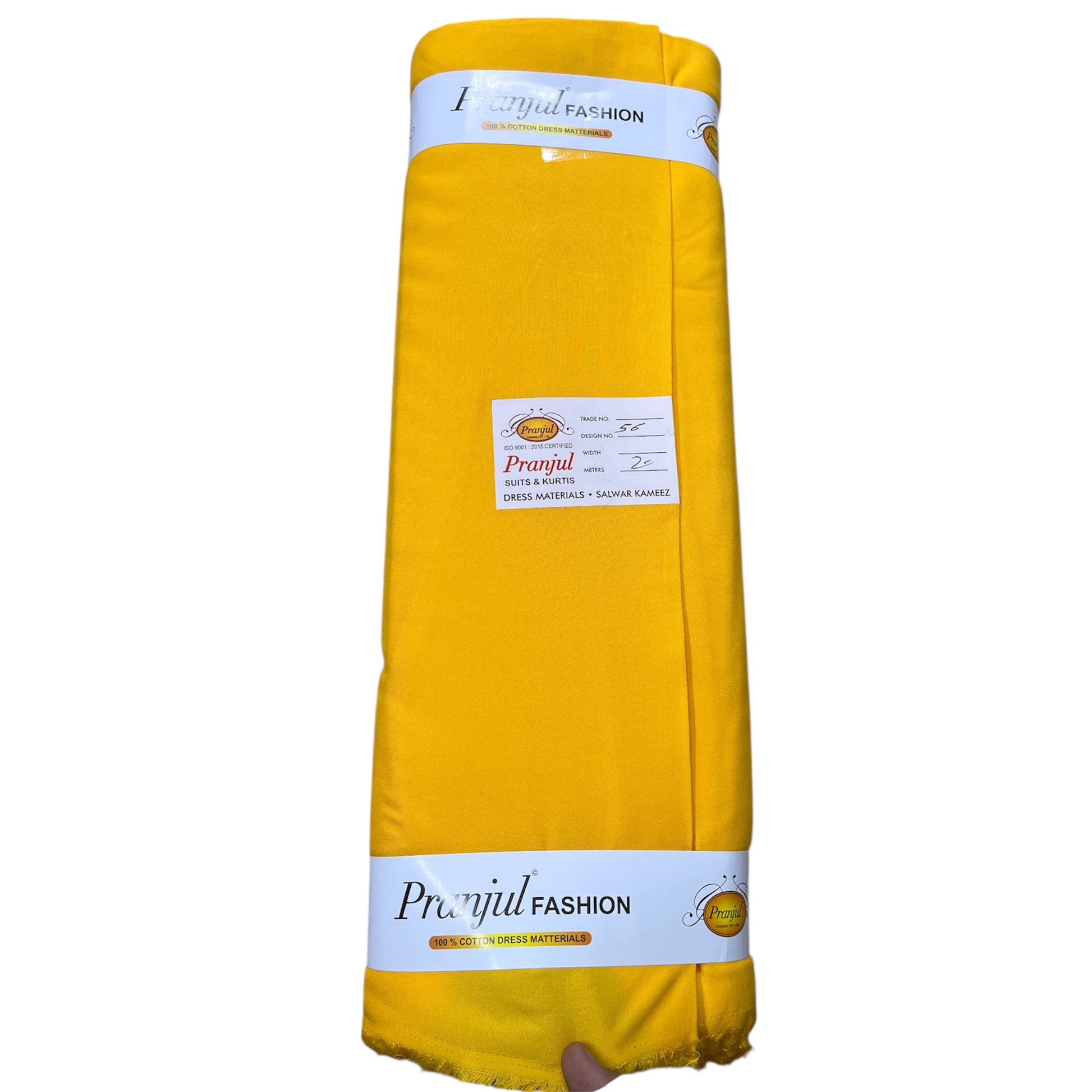 Yellow Pranjul Rayon Cotton Fabric