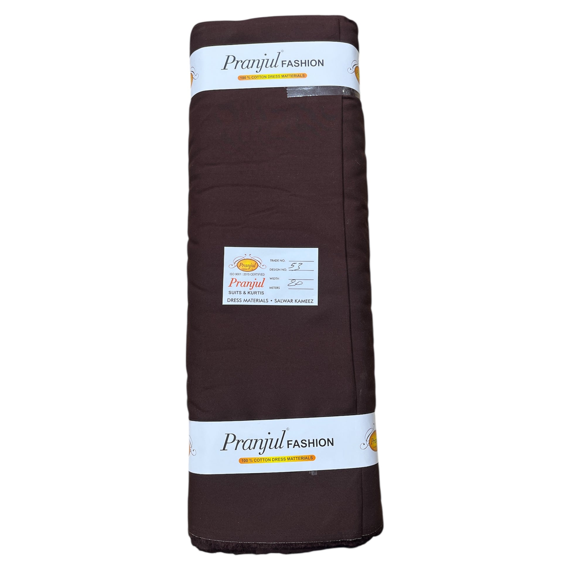 Coffee Pranjul Rayon Cotton Fabric