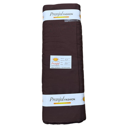 Coffee Pranjul Rayon Cotton Fabric