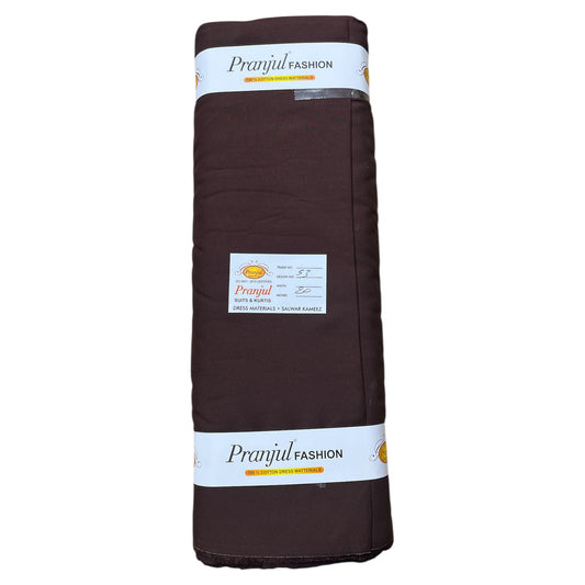 Coffee Pranjul Rayon Cotton Fabric