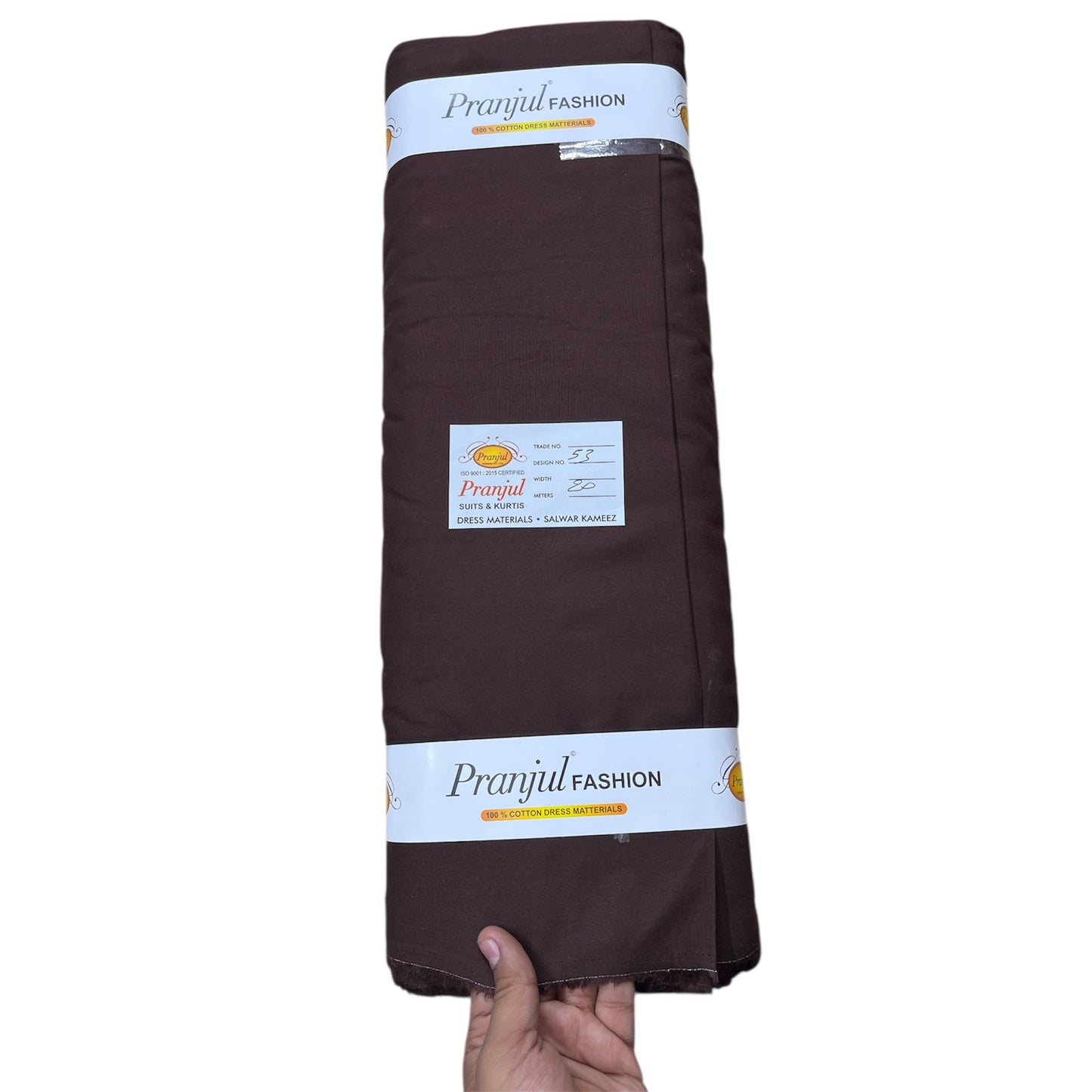 Coffee Pranjul Rayon Cotton Fabric