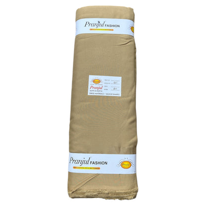 Chiku Dark Pranjul Rayon Cotton Fabric