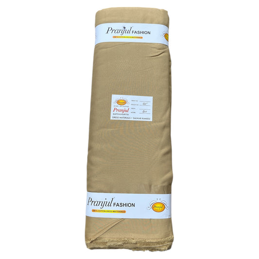 Chiku Dark Pranjul Rayon Cotton Fabric