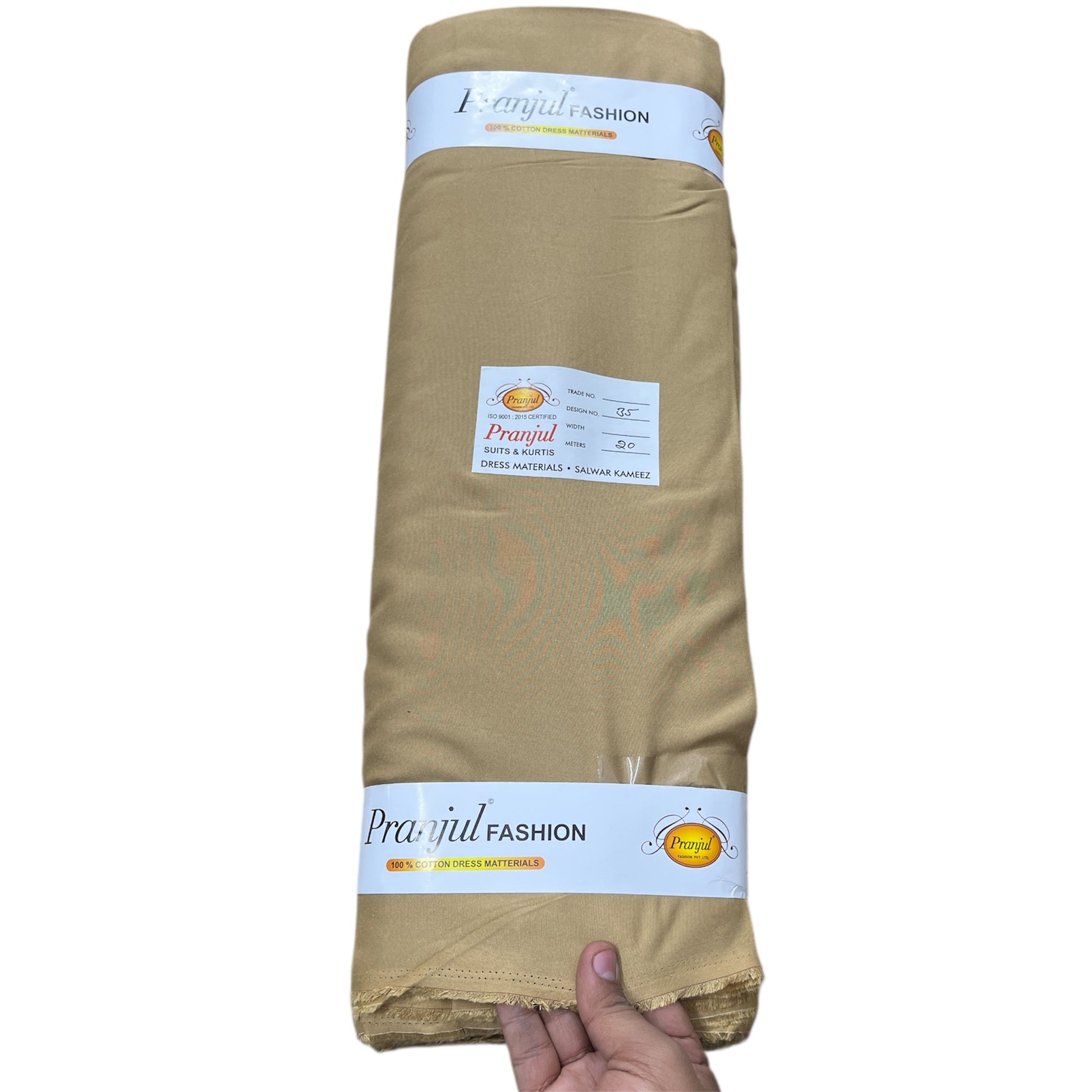 Chiku Dark Pranjul Rayon Cotton Fabric