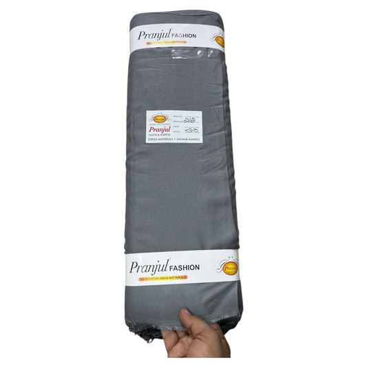 Grey Dark Pranjul Rayon Cotton Fabric