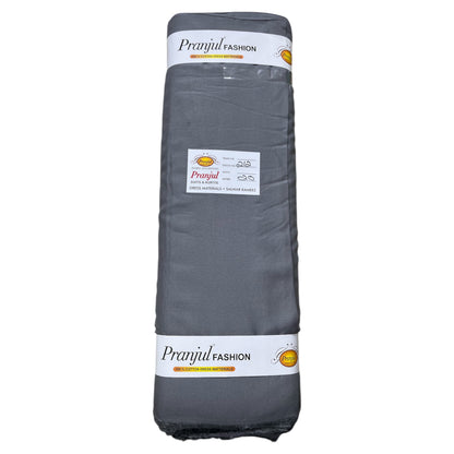Grey Dark Pranjul Rayon Cotton Fabric
