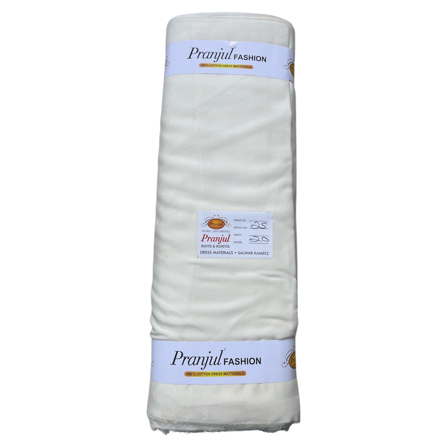 Off White Pranjul Rayon Cotton Fabric