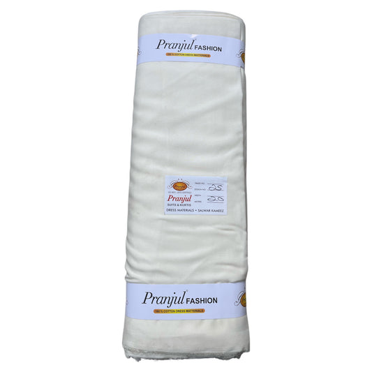 Off White Pranjul Rayon Cotton Fabric