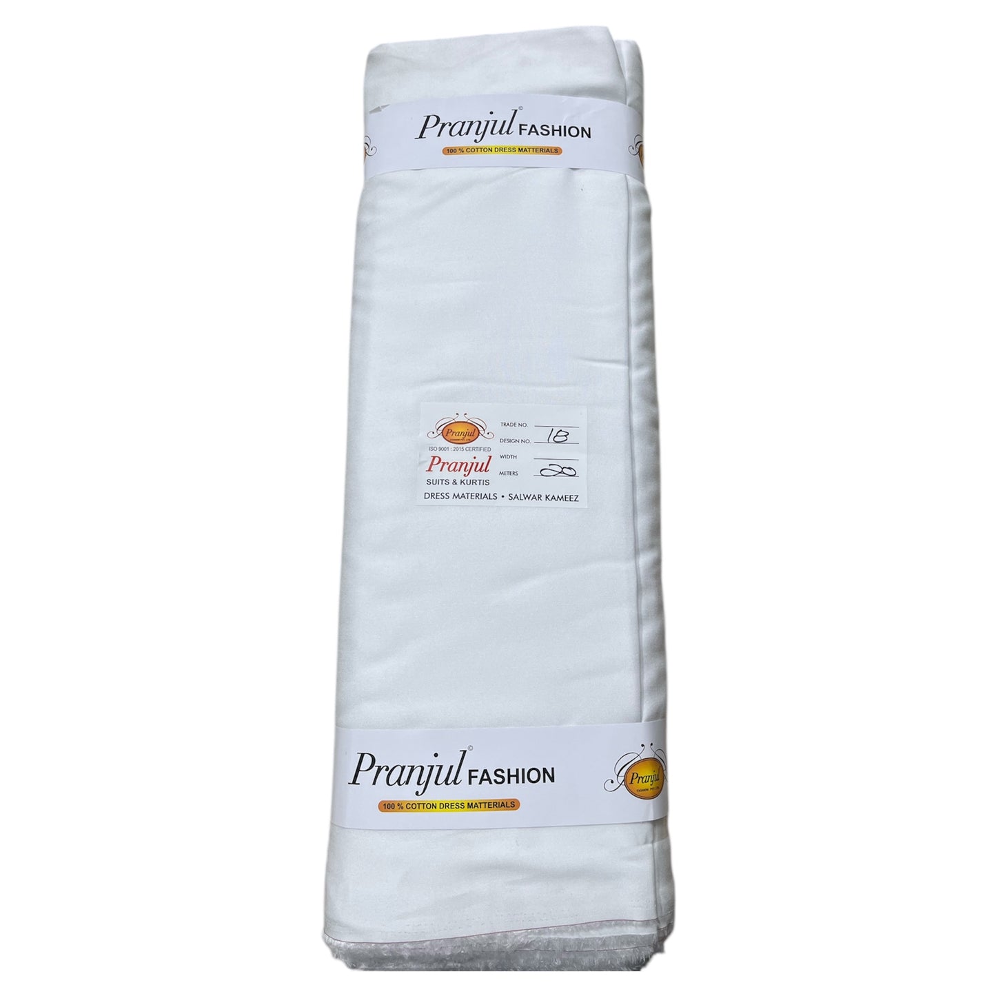 White Pranjul Rayon Cotton Fabric