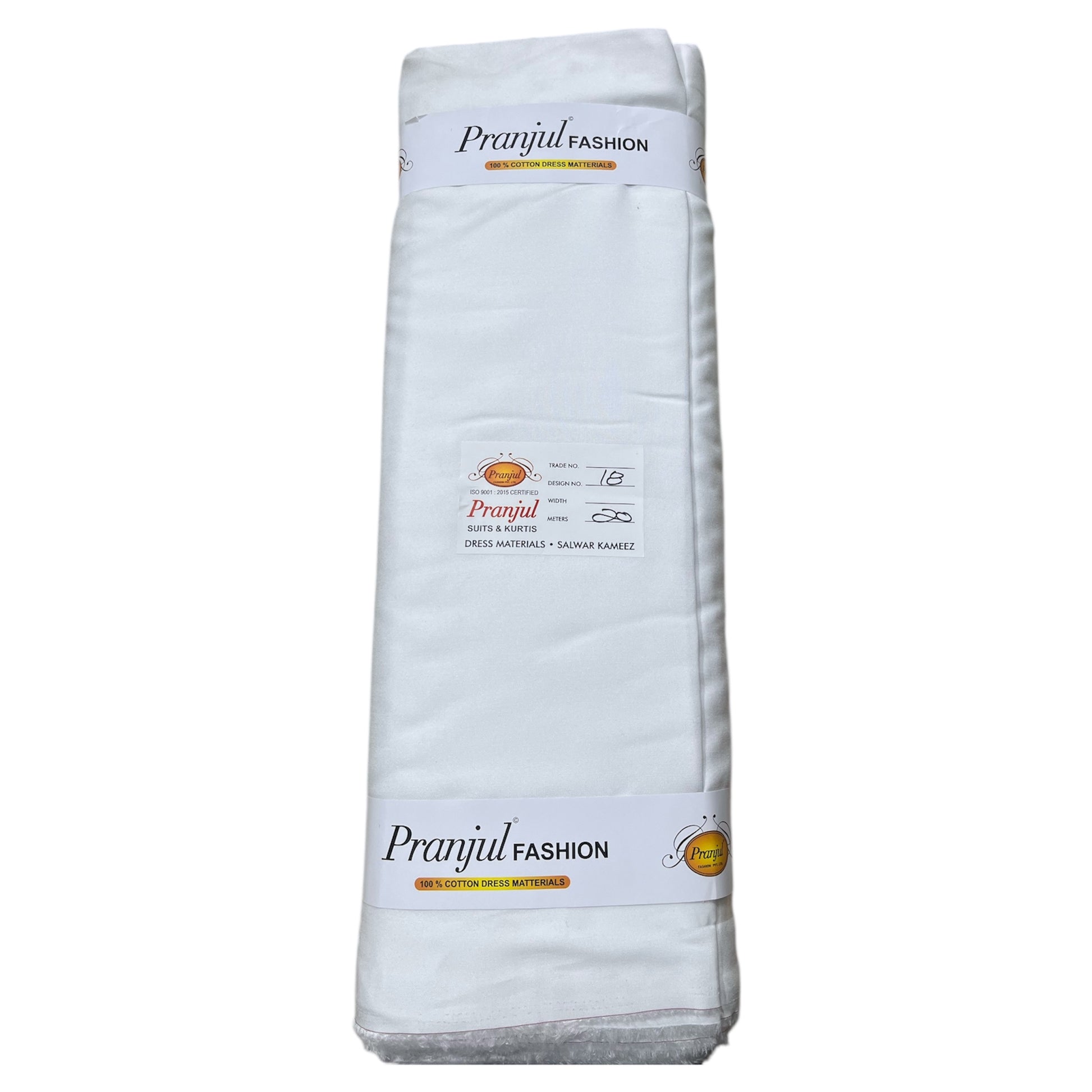 White Pranjul Rayon Cotton Fabric